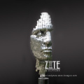 Custom indoor decor stainless steel abstract man head sculpture